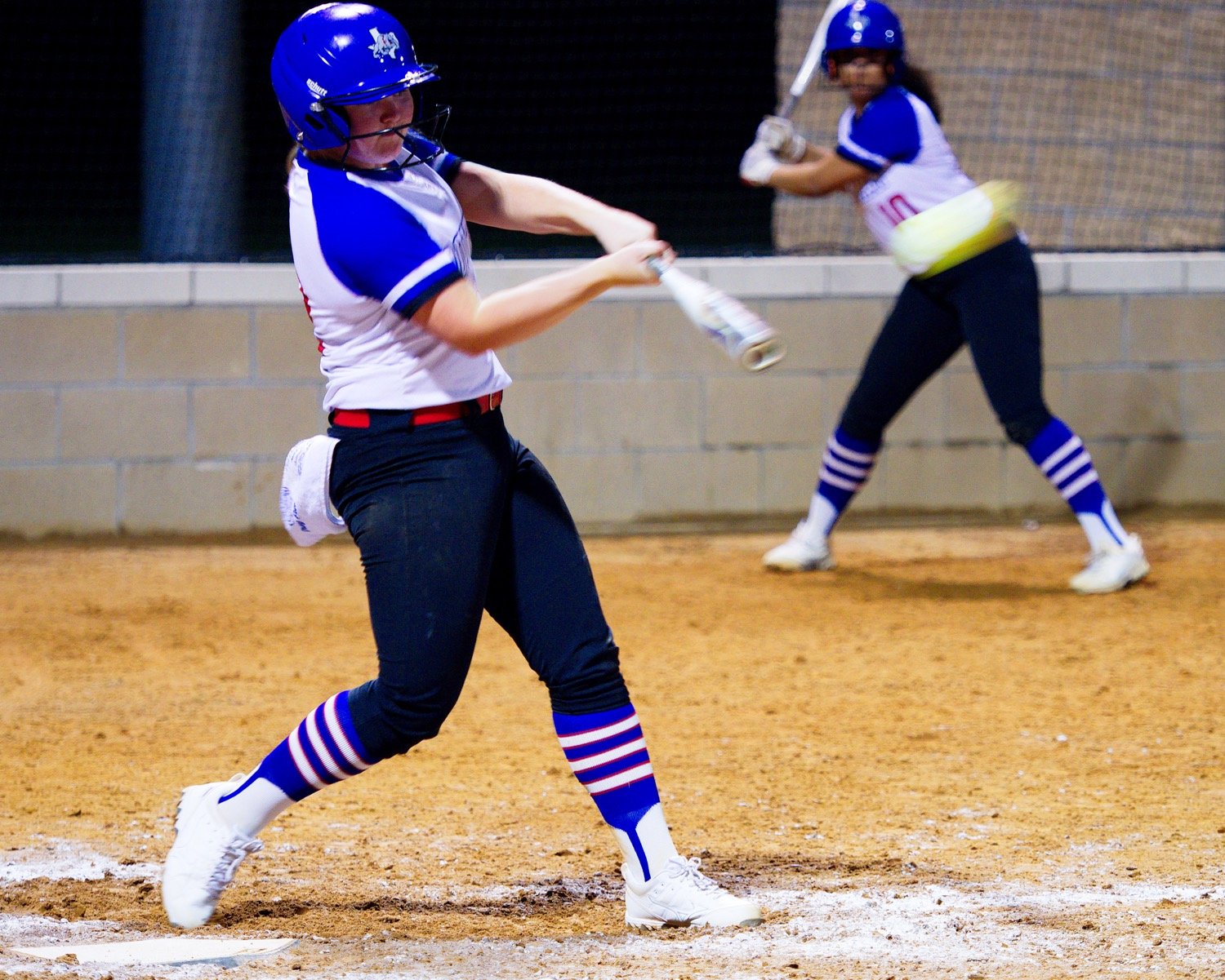 Kennedi Elmore scored the lone Quitman run with this swing of the bat, which carried over the fence in left-center field for a solo homer. [see more hits]